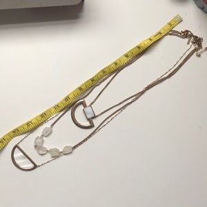 Gold three layered necklace